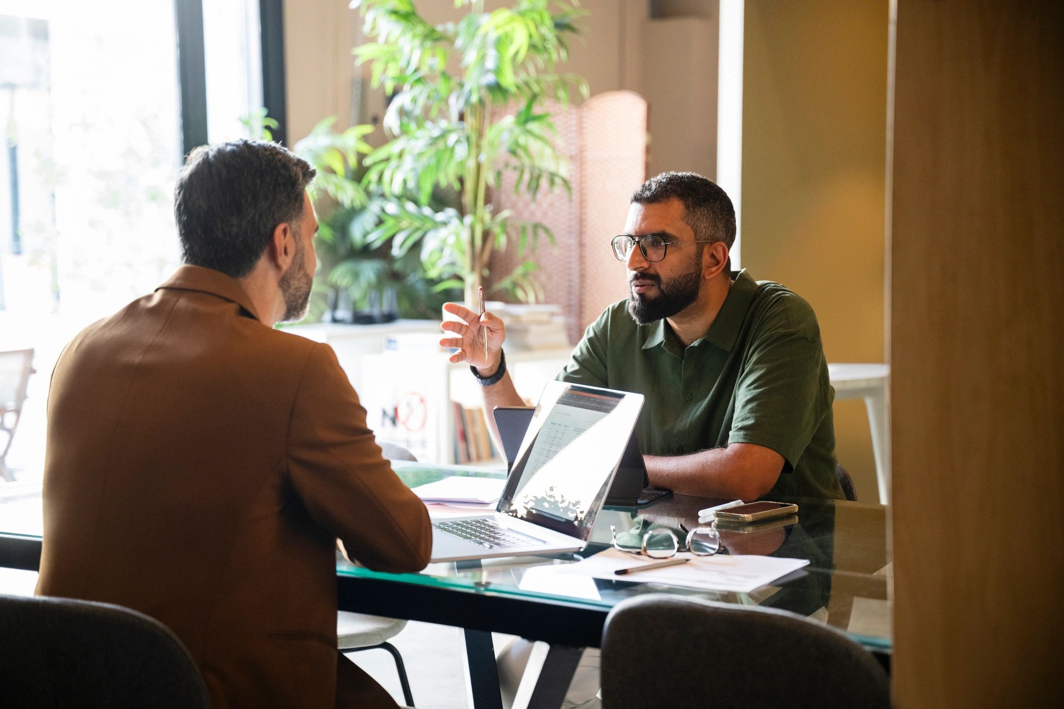 Accounting professional meeting with a client